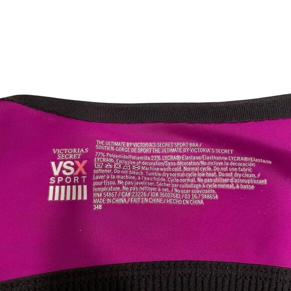 VSX Sport The Ultimate by Victoria’s Secret Sports Bra 34B Multiway Adjustable - Picture 5 of 6